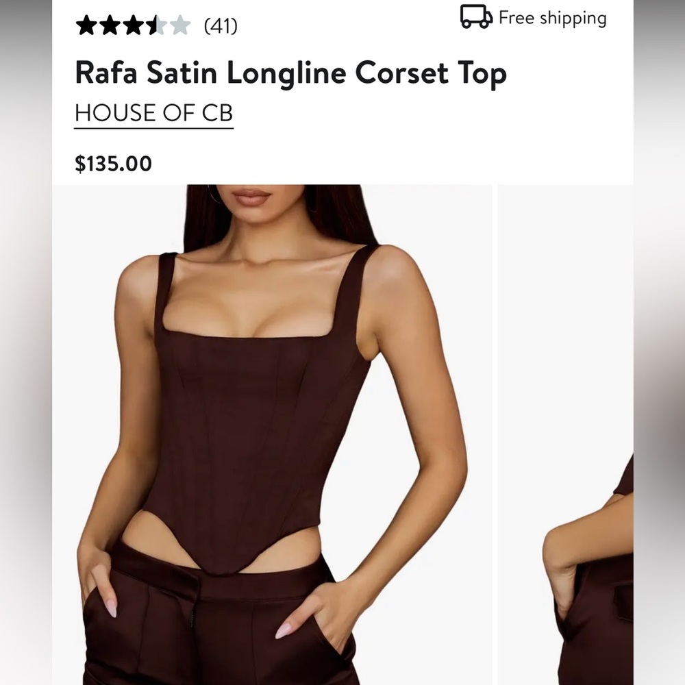 Rafa Satin Longline Corset Top
HOUSE OF CB
